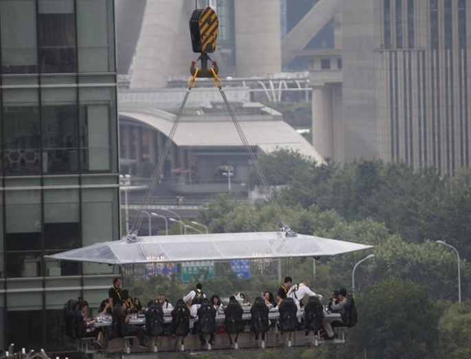 上海 空中餐厅 悬空吃饭